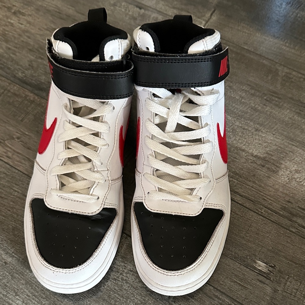 Nike Jordan White and Black High-Tops with Red Accents 6